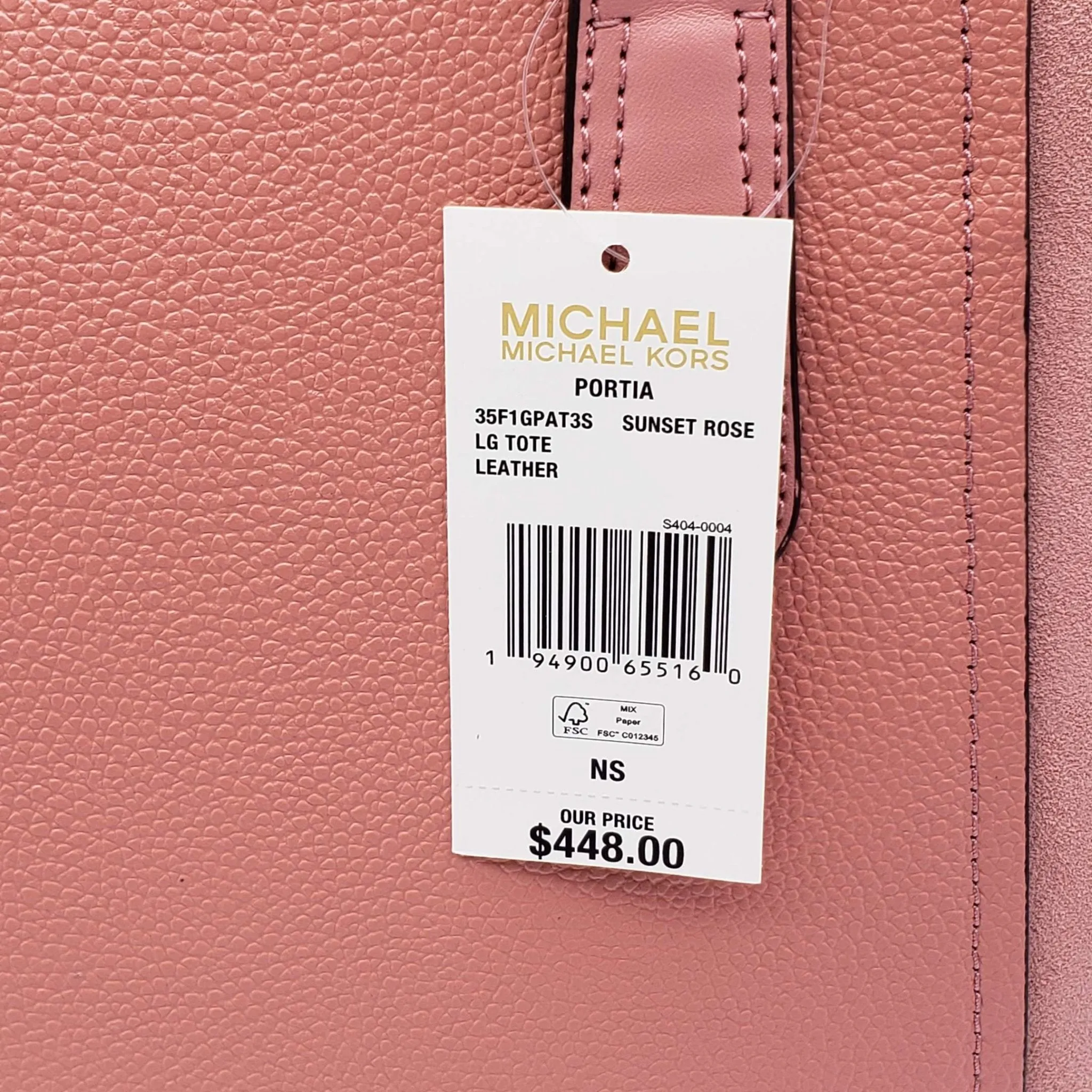 Michael Kors Portia Sunset Rose Large Tote Bag