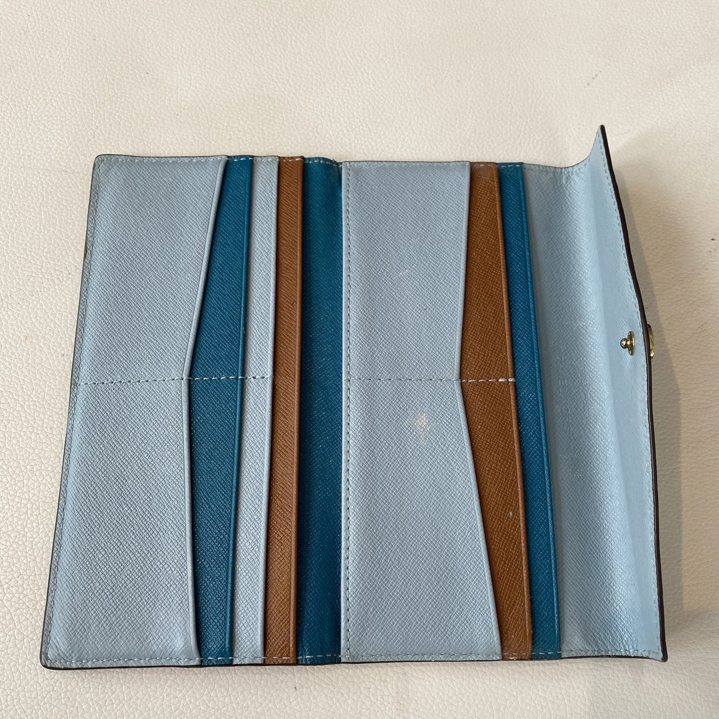 MICHAEL KORS Teal/Blue Leather Wallet