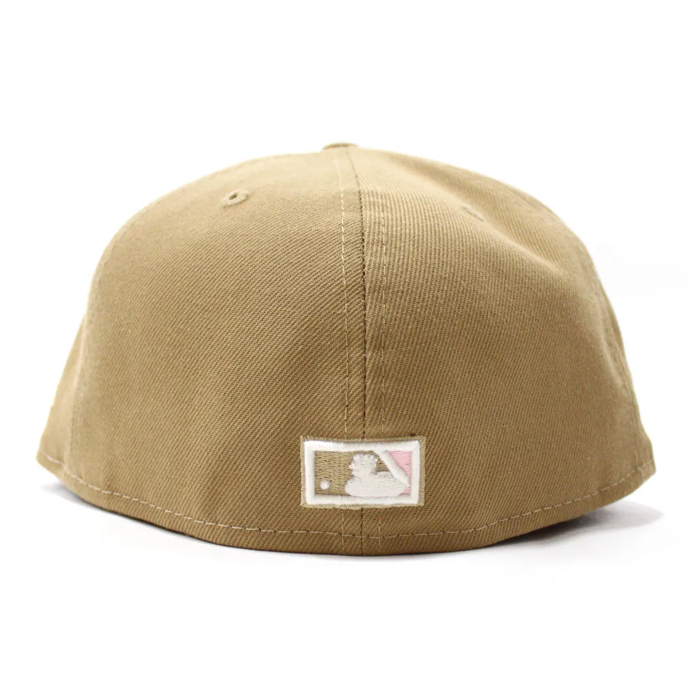 Milwaukee Brewers 1982 World Series New Era 59Fifty Fitted Hat (Glow in the Dark Khaki Pink Under Brim)
