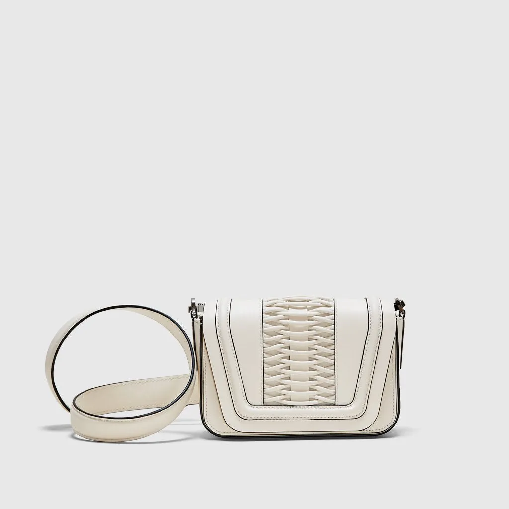 Mini Eugenia braided off white crossbody