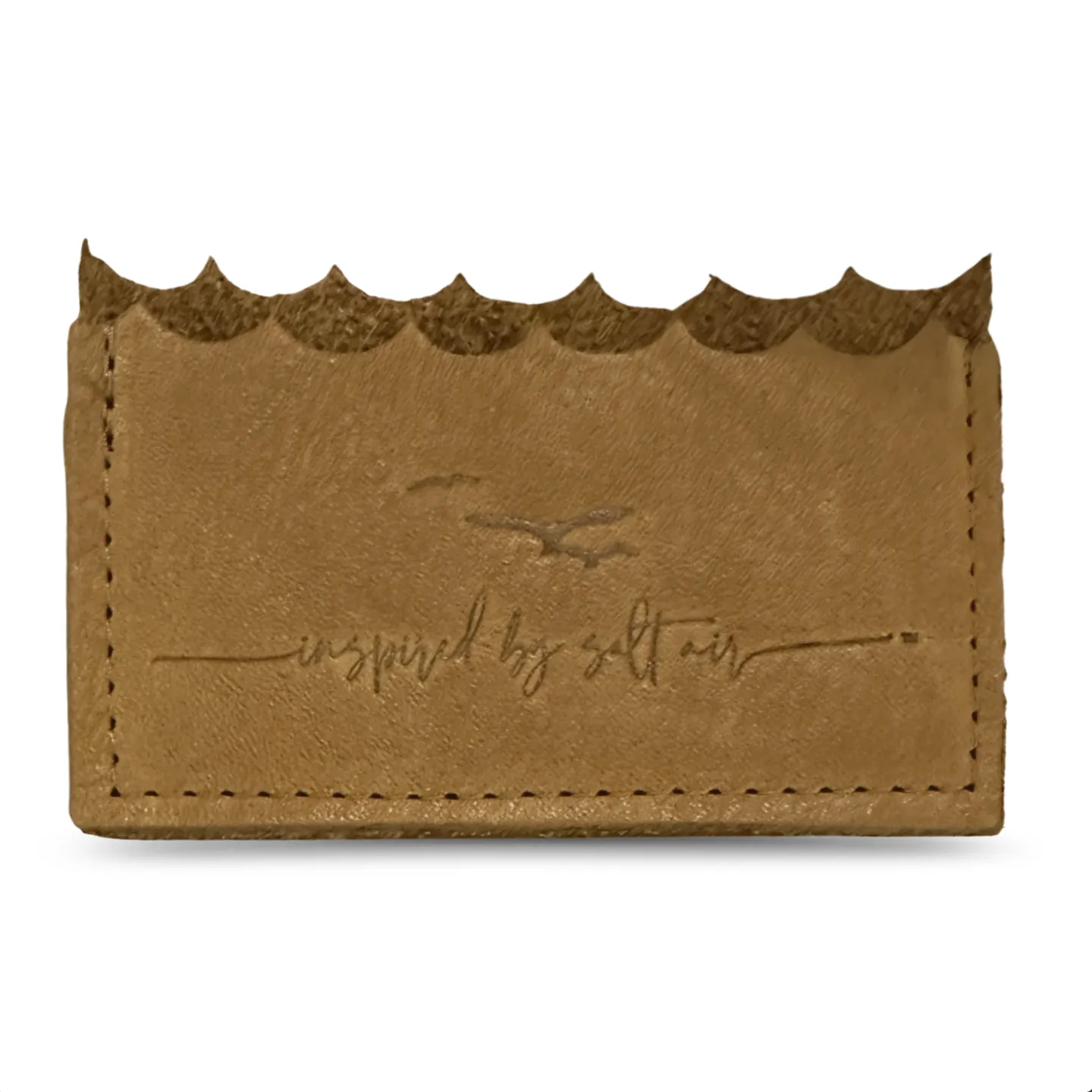 Mini Wallet "Inspired by Salt Air" in Beach Nut Leather