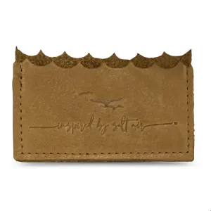 Mini Wallet "Inspired by Salt Air" in Beach Nut Leather