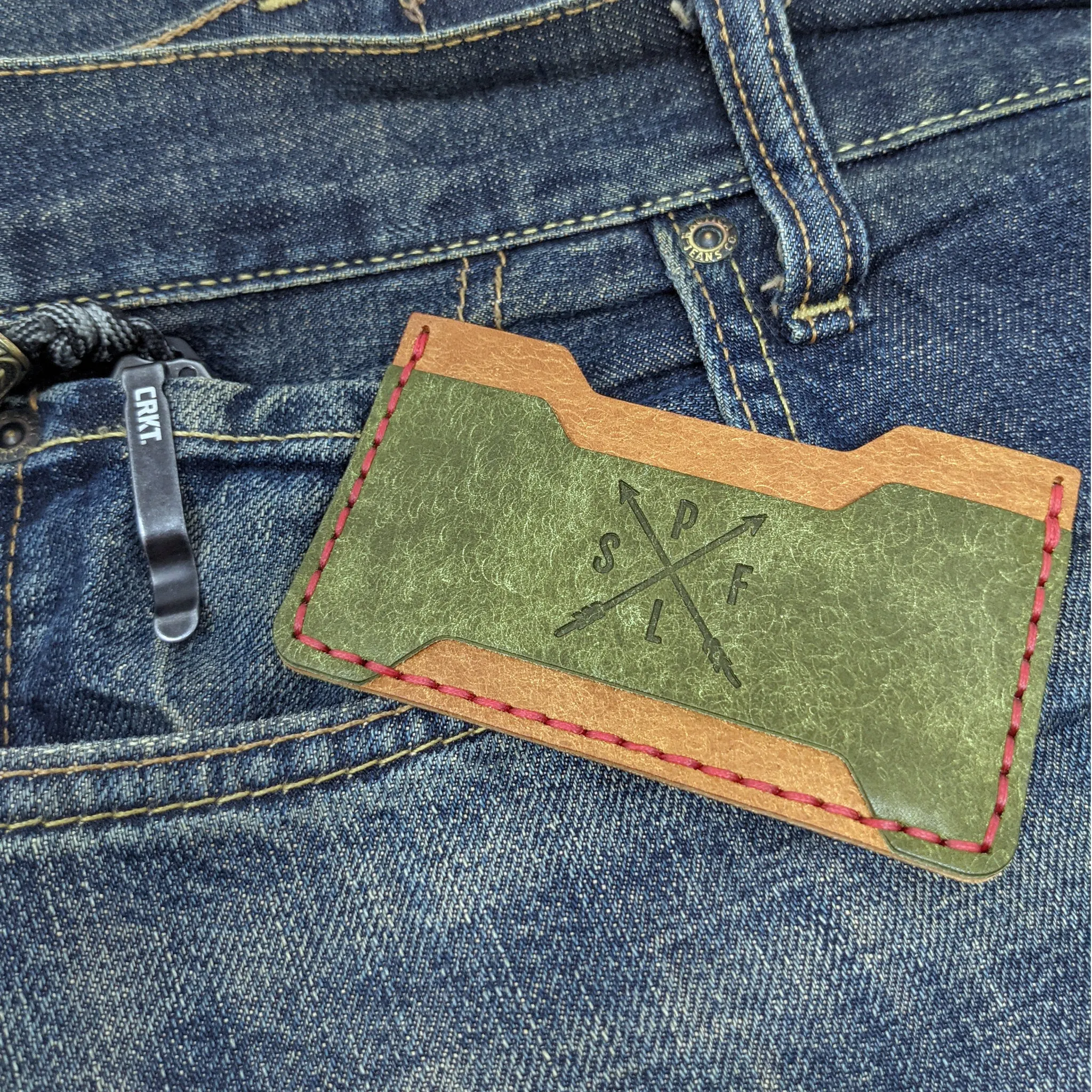 Minimalist Wallet | Long Range Recon | Olive on Whiskey Pueblo