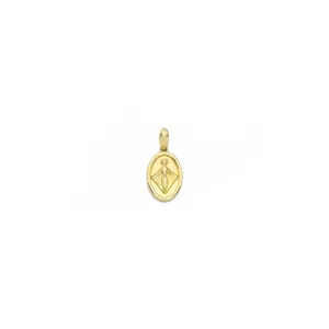 Miraculous Silhouette Oval Medal Pendant (14K)