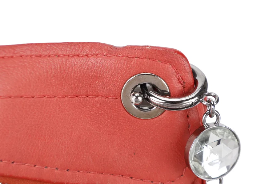 MIU MIU TURN LOCK CRYSTAL CROSSBODY BAG MEDIUM PINK LEATHER SILVER HARDWARE NO DUST COVER