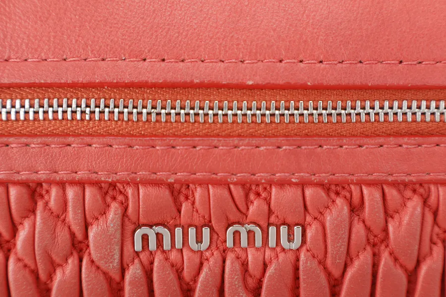 MIU MIU TURN LOCK CRYSTAL CROSSBODY BAG MEDIUM PINK LEATHER SILVER HARDWARE NO DUST COVER