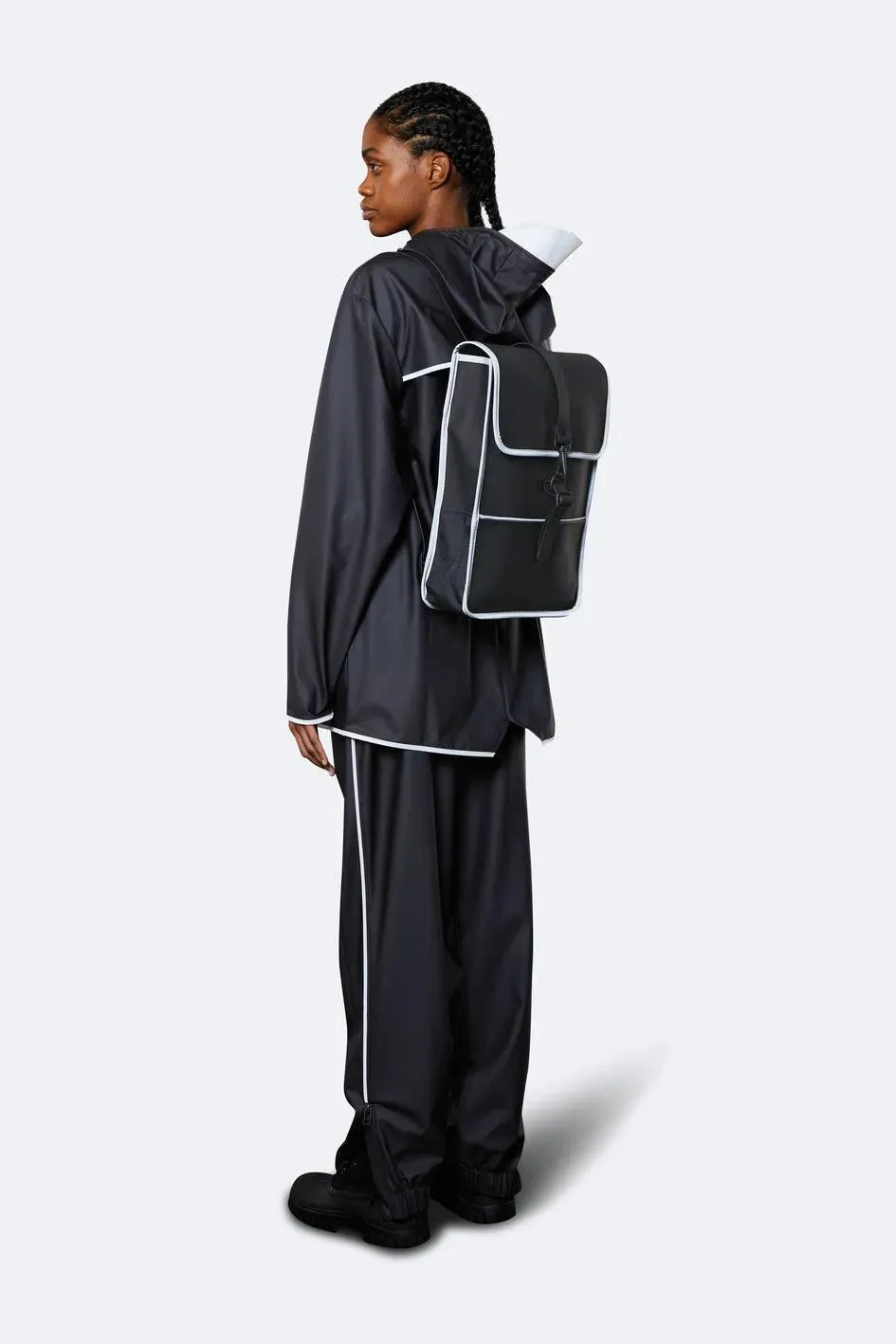 Mochila Mini Rains Black Reflective