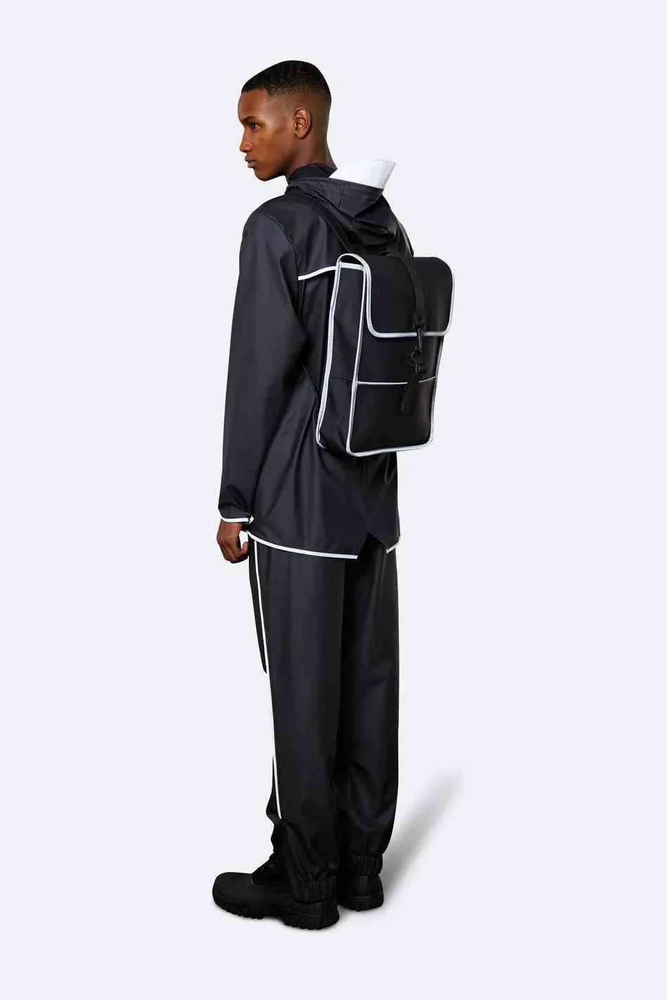 Mochila Mini Rains Black Reflective