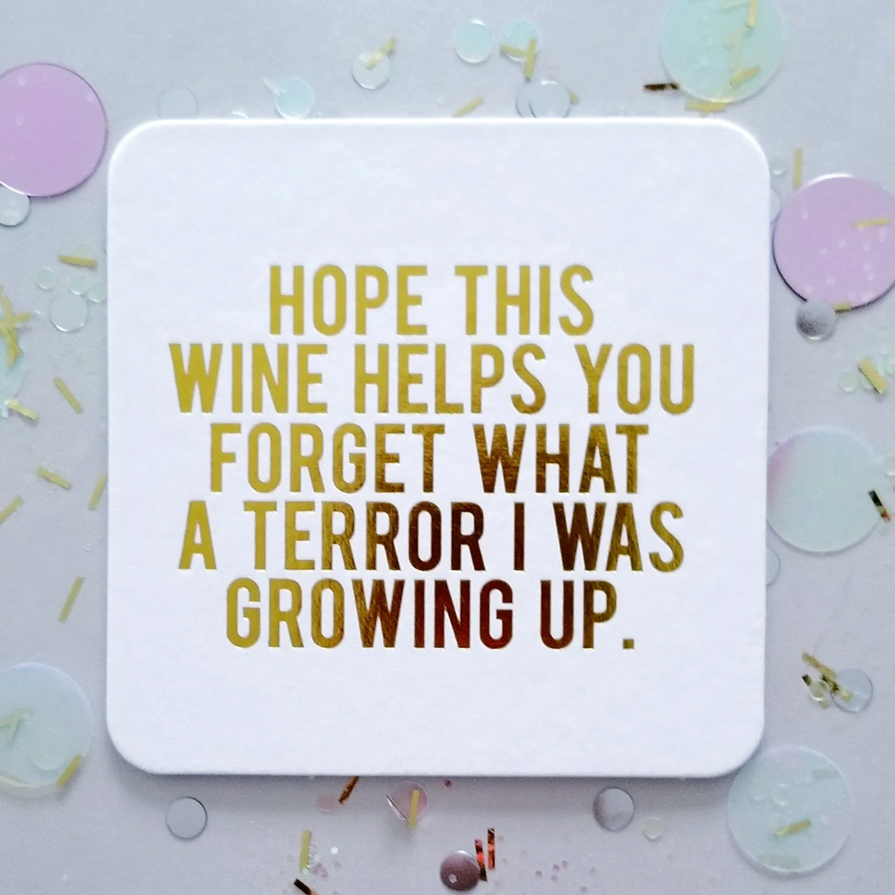 Mom Mix (For Mother's Day) - 8 Assorted Funny Wine Coasters   Gift Bag