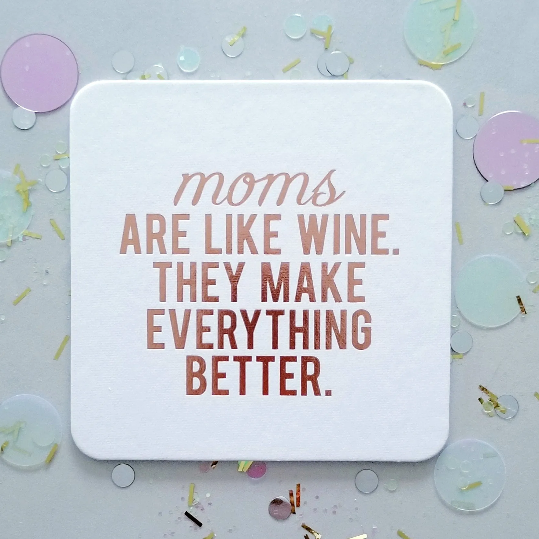Mom Mix (For Mother's Day) - 8 Assorted Funny Wine Coasters   Gift Bag