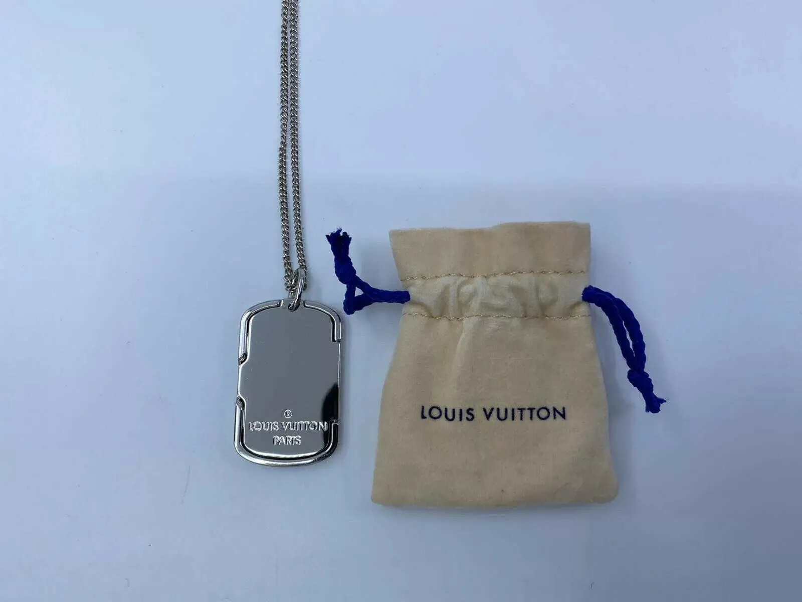 Monogram Locket Necklace Dog Tag