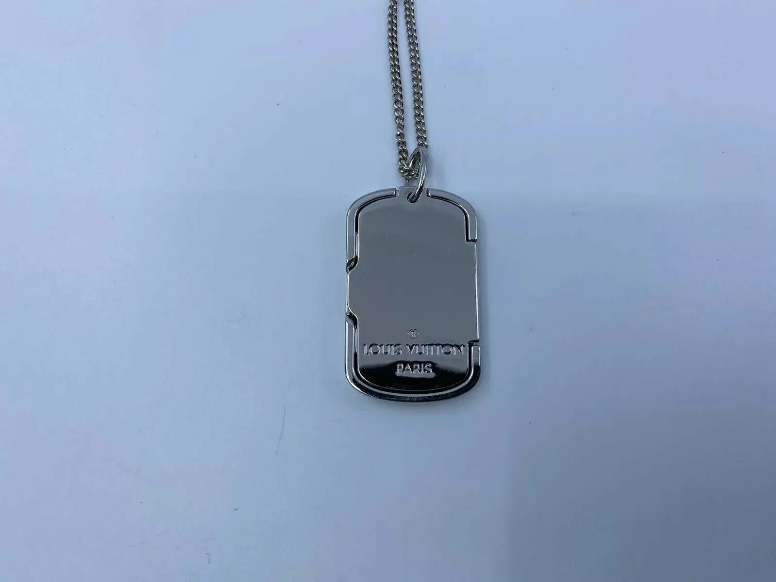Monogram Locket Necklace Dog Tag