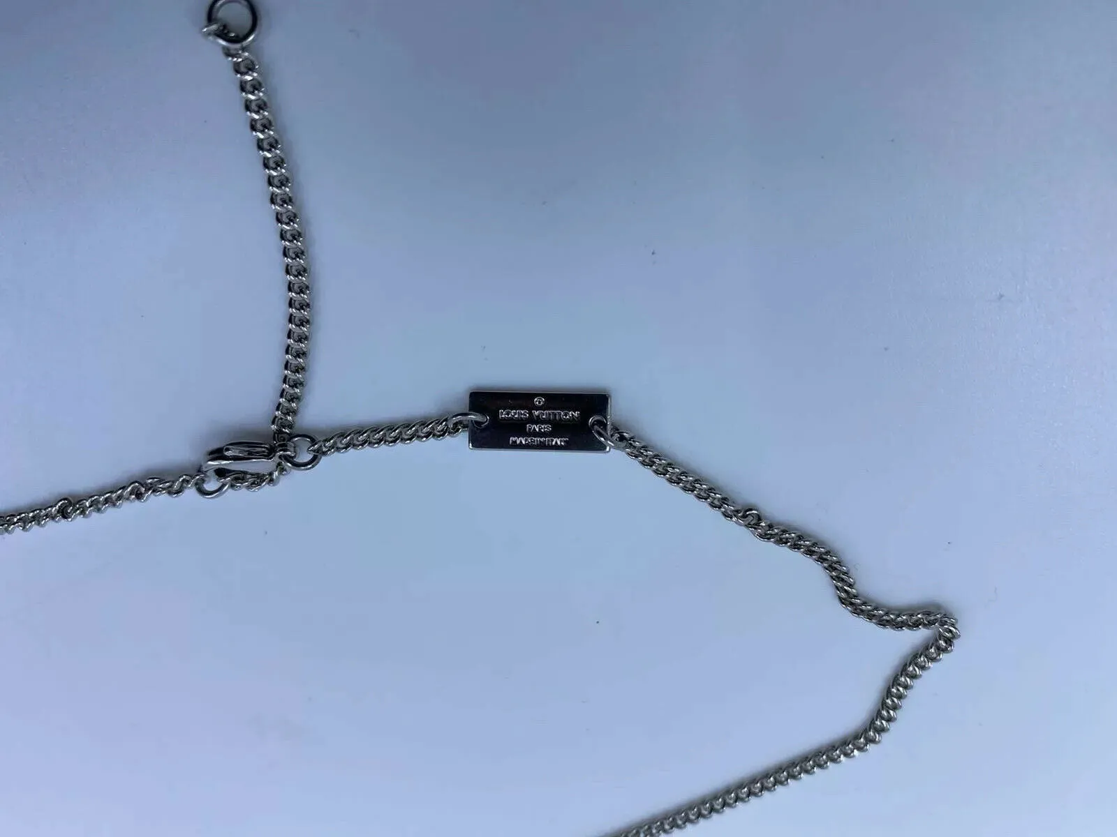Monogram Locket Necklace Dog Tag