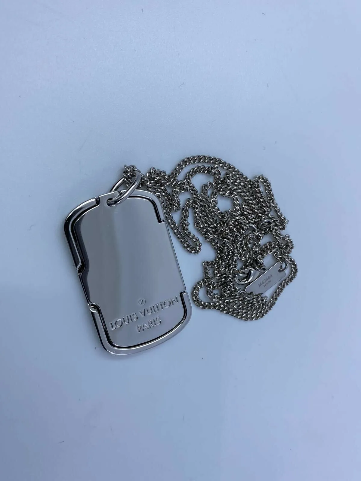 Monogram Locket Necklace Dog Tag