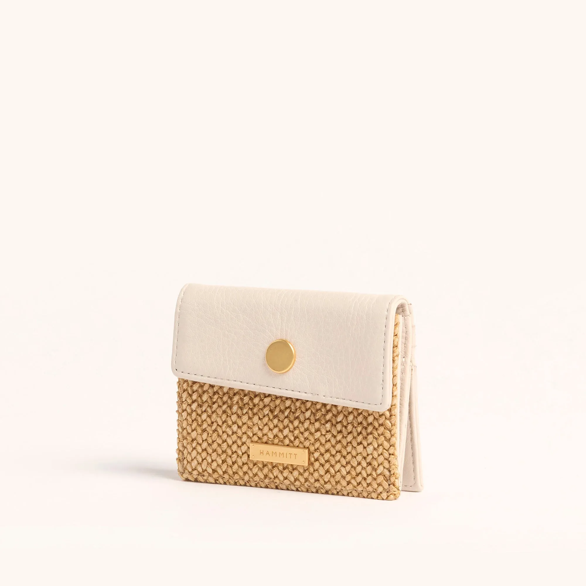 Montana Pocket | Calla Lily White Raffia/Brushed Gold