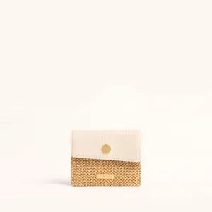 Montana Pocket | Calla Lily White Raffia/Brushed Gold