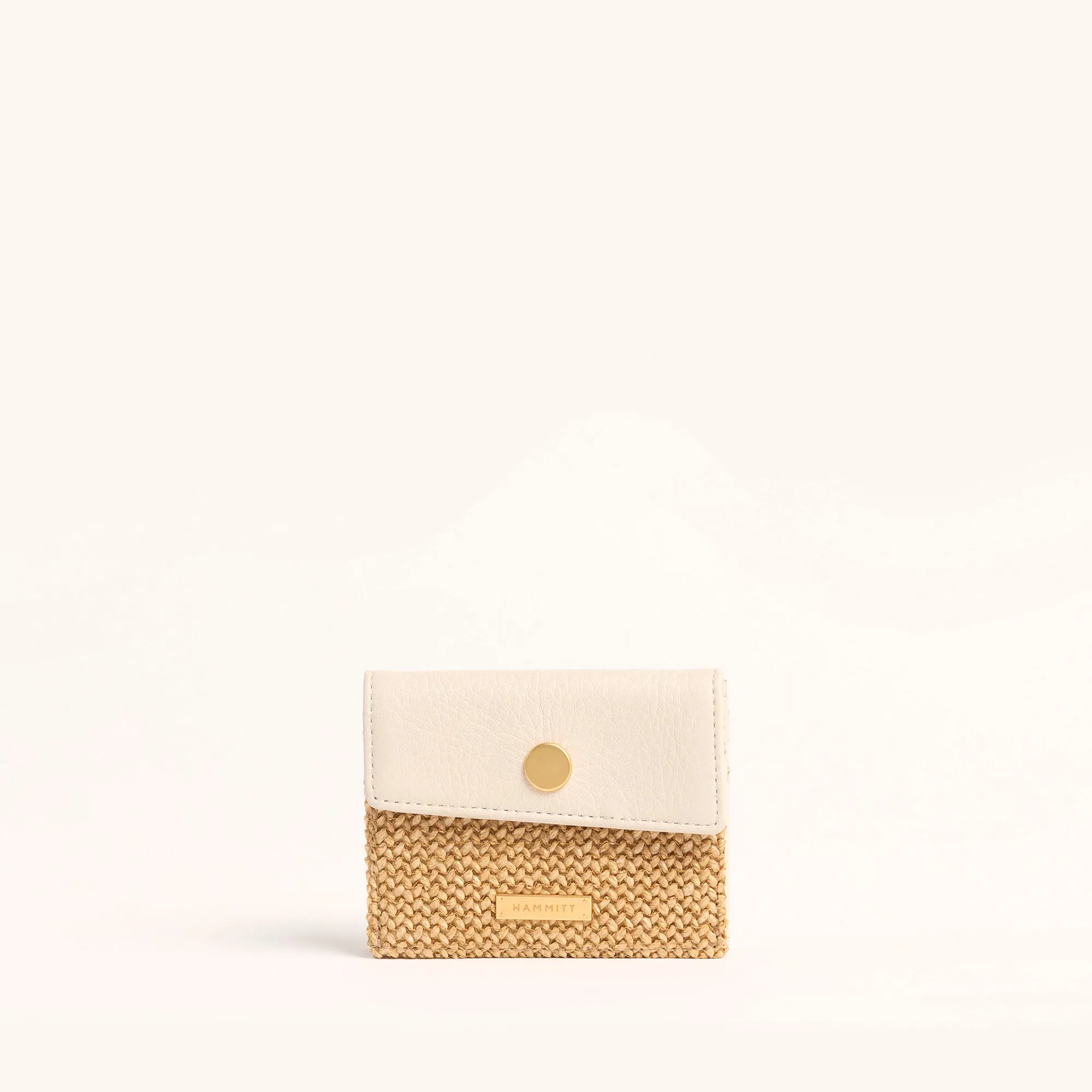 Montana Pocket | Calla Lily White Raffia/Brushed Gold