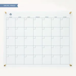 Monthly Acrylic Wall Calendar