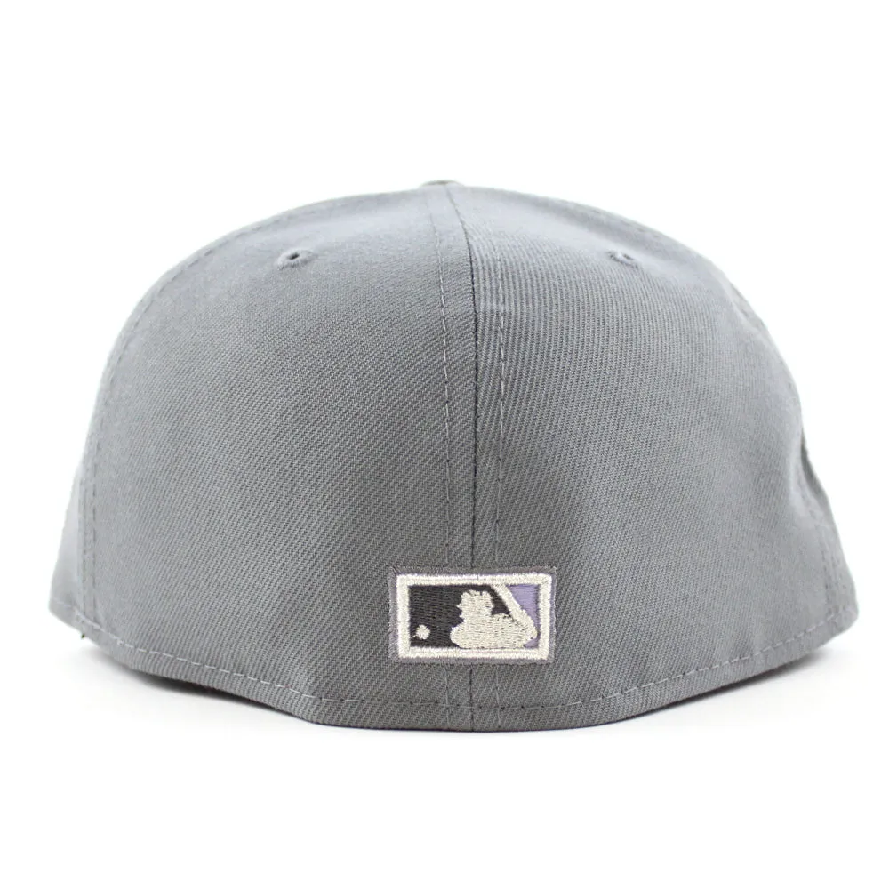 Montreal Expos 35th Anniversary New Era Fitted 59Fifty Hat (GITD Storm Gray Lavender Under Brim)