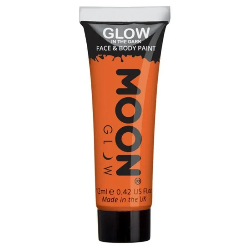 Moon Glow Glow In The Drak Face Paint, Orange