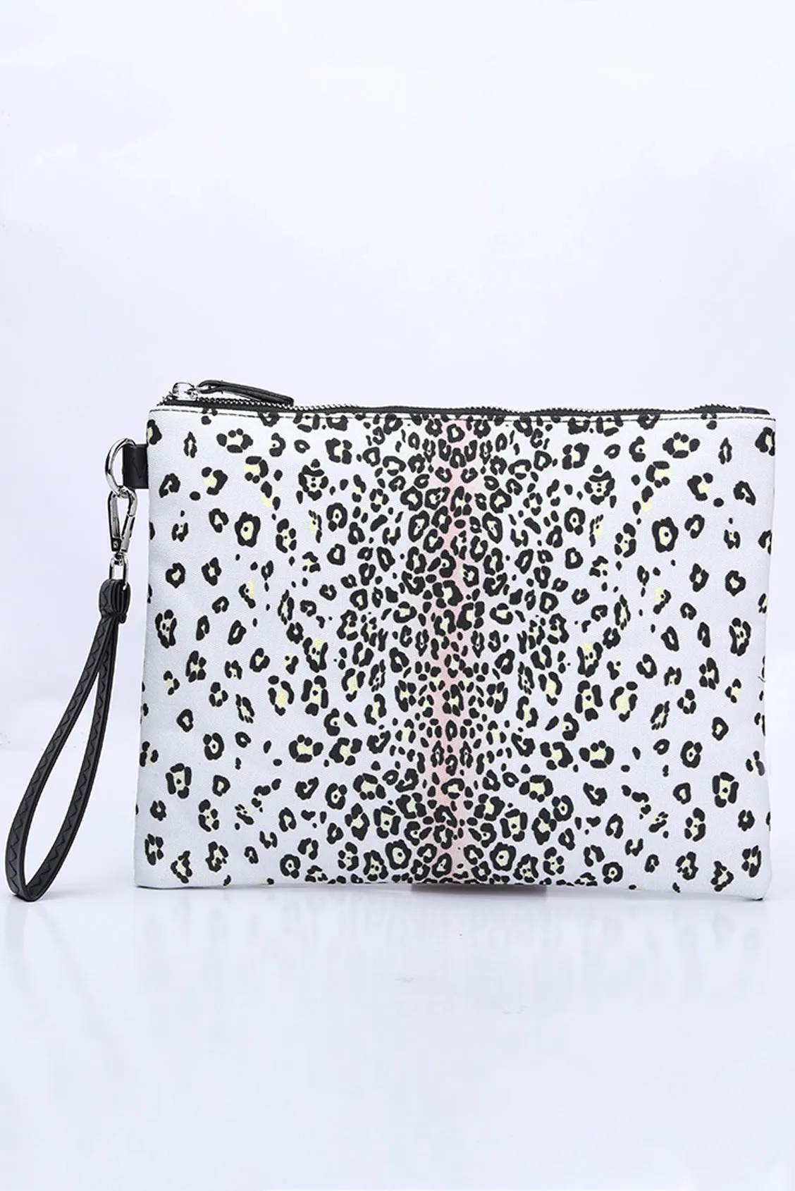 Multicolored Leopard Clutch Bag