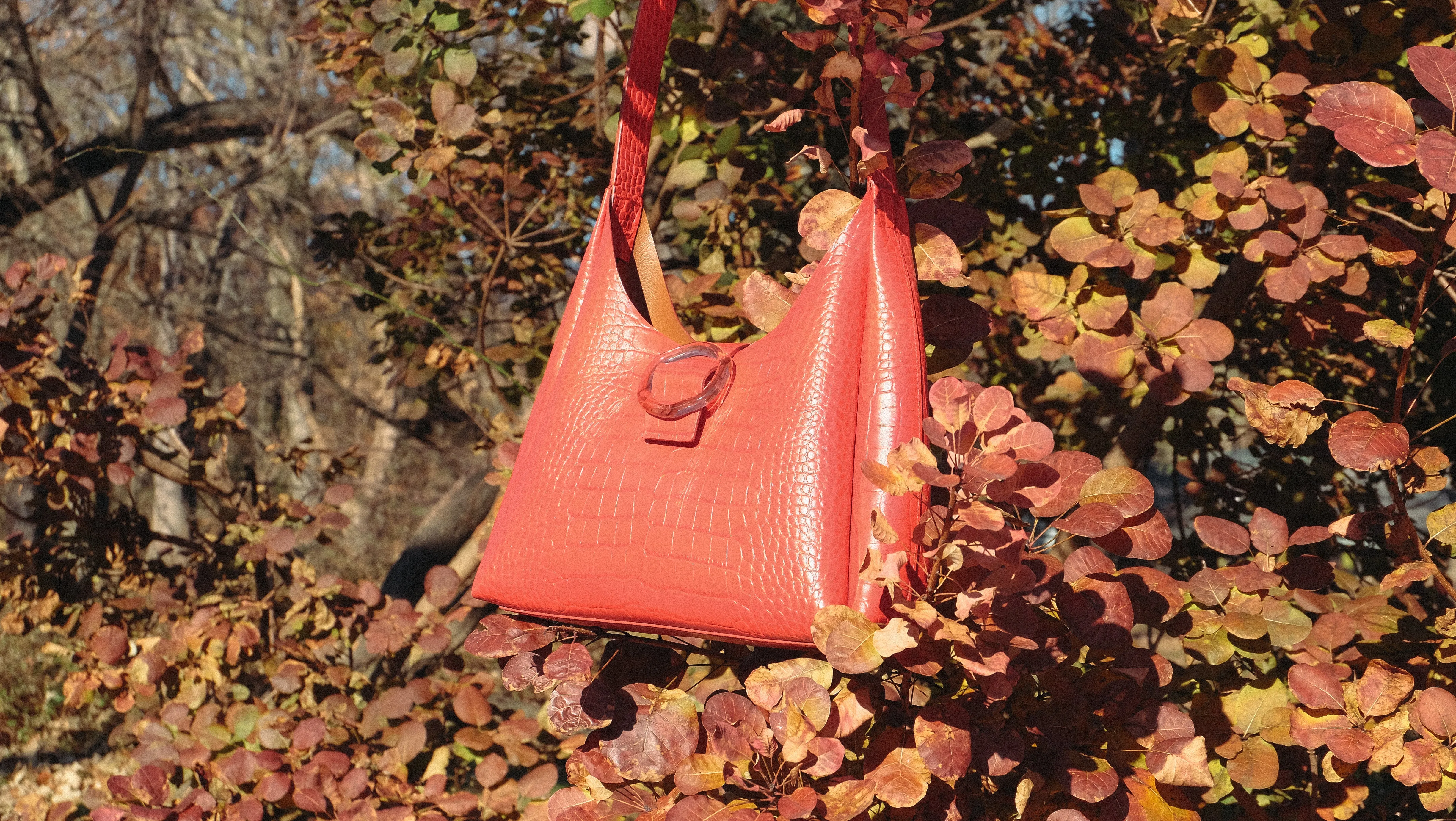 Nº53 Plis Tote - Rouge Croc