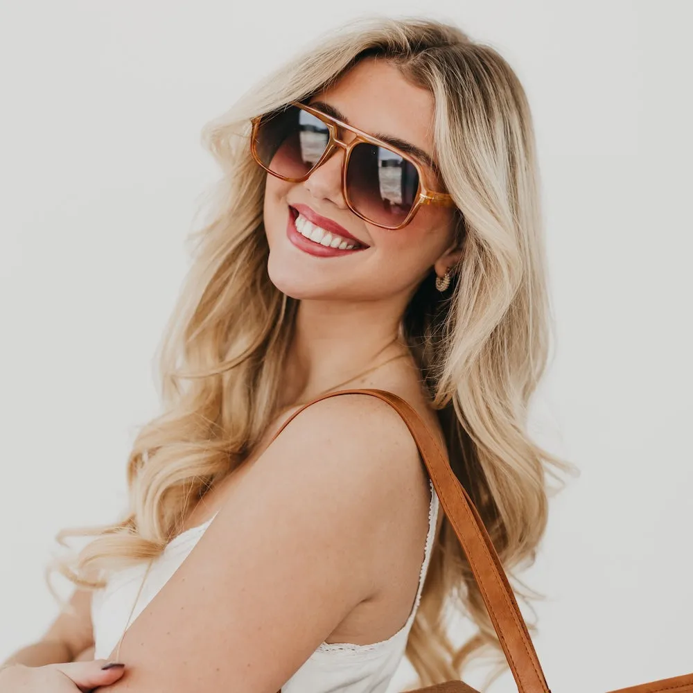 Natalie Oversized Aviator Sunglasses by Pretty Simple (Ships in 2-3 Weeks)