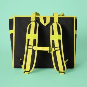 Neon tote backpack pannier with Kompakt rail hardware
