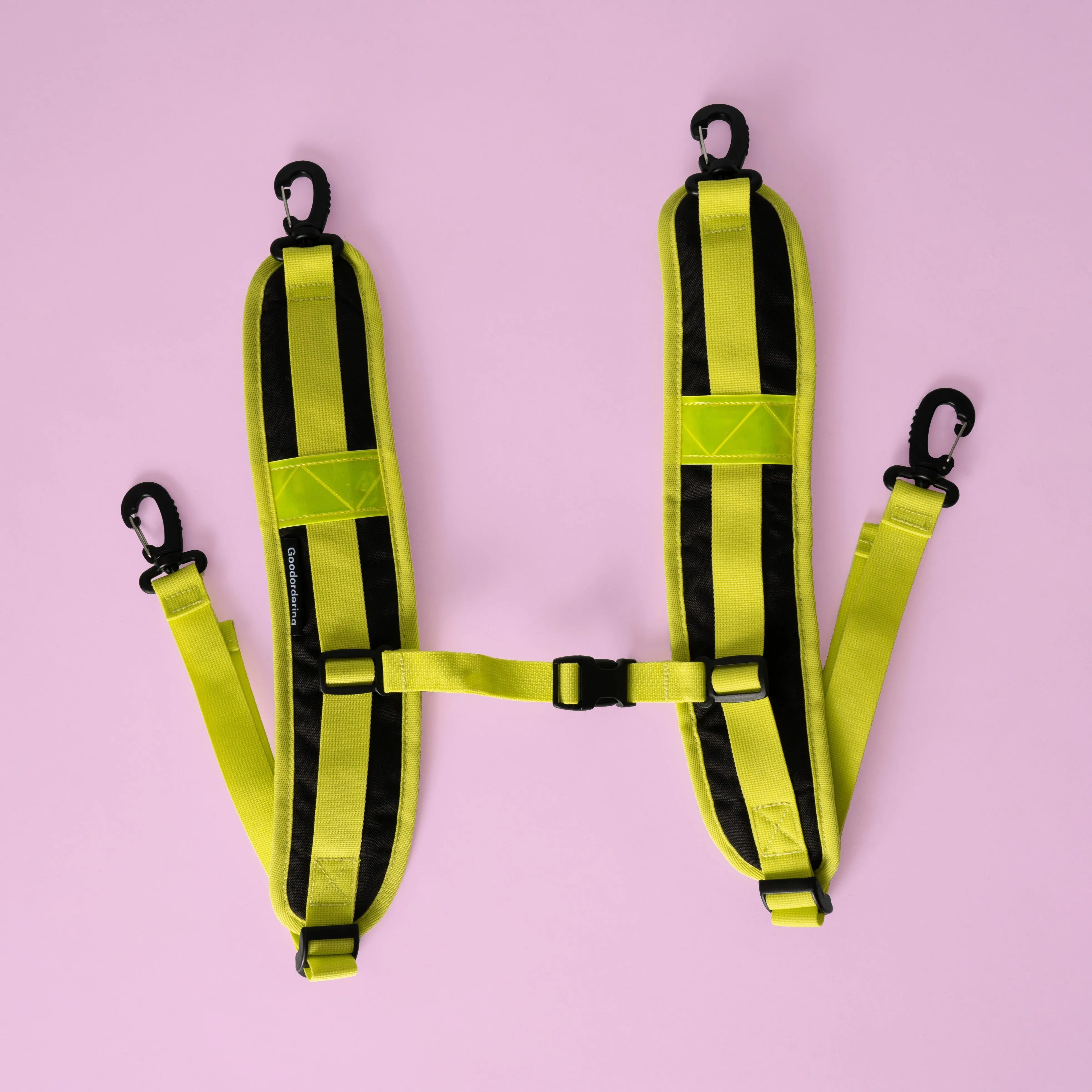 Neon tote backpack pannier with Kompakt rail hardware