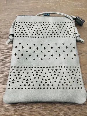New Ecosse Design Crossbody leather purse in Sage Green! Rear pocket to hold your Phone! Great Quality!