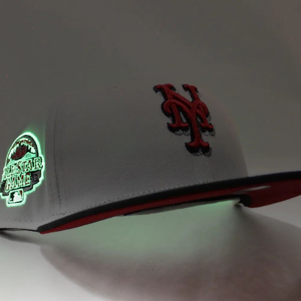 New York Mets 2013 All-Star Game New Era 59Fifty Fitted Hat (GITD White Black Red Under Brim)
