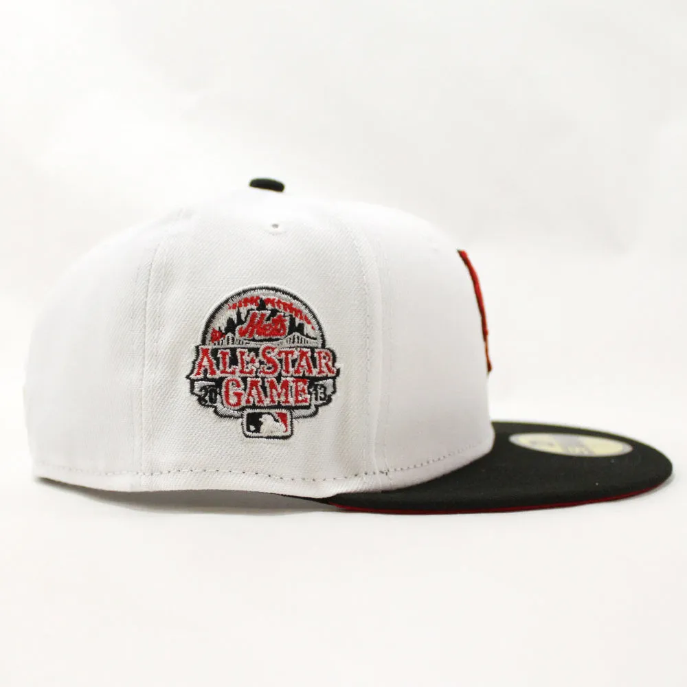 New York Mets 2013 All-Star Game New Era 59Fifty Fitted Hat (GITD White Black Red Under Brim)