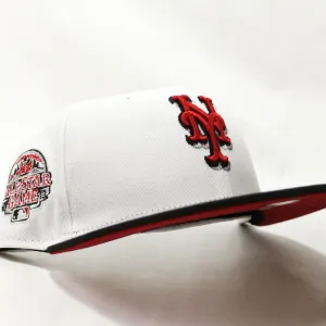 New York Mets 2013 All-Star Game New Era 59Fifty Fitted Hat (GITD White Black Red Under Brim)