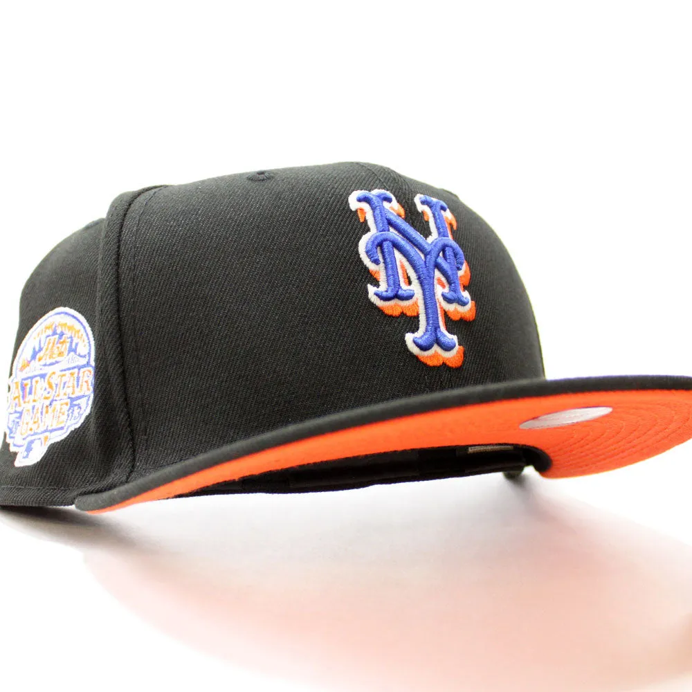 New York Mets 2013 All-Star Game New Era 59Fifty Fitted Hat (Glow in the Dark Black Orange Under Brim)