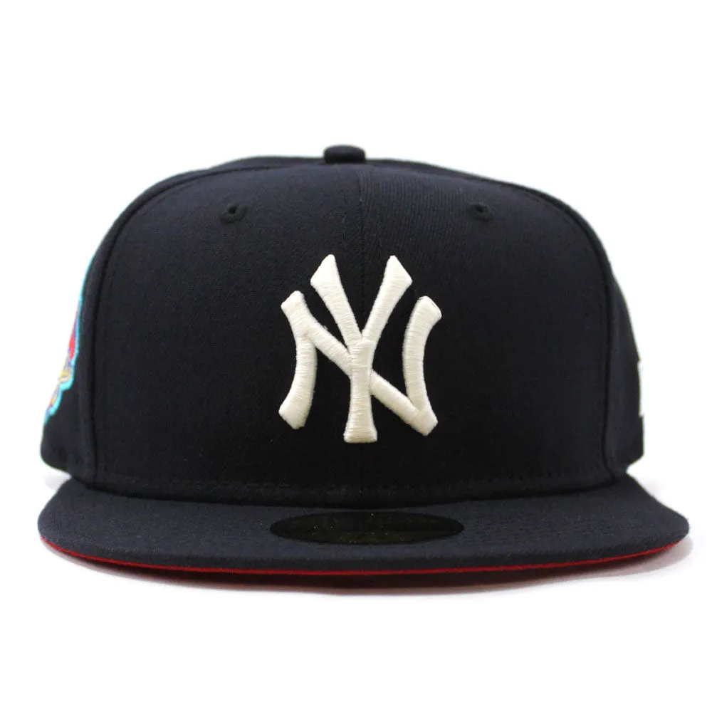 New York Yankees 1999 World Series New Era 59Fifty Fitted Hat (GITD Navy Red Under Brim)