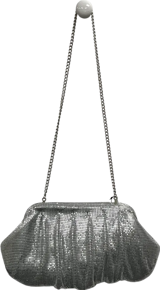 Next Metallic Chainmail Clutch Bag One Size