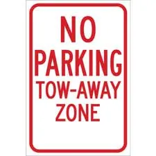 No Parking Tow-Away Zone Sign/ Buy online
