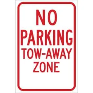No Parking Tow-Away Zone Sign/ Buy online