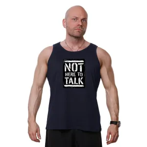 Not Here To Talk Tank - Navy