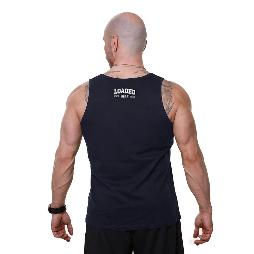 Not Here To Talk Tank - Navy