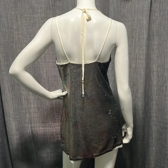 NWOT Free People Double Take Printed Sequin Mini Dress XS