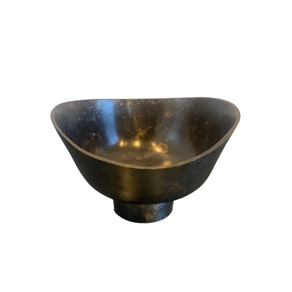 OBJECT Brass Simple Bowl Tall - Antique Black