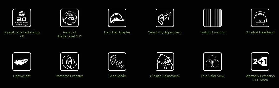 Optrel Crystal 2.0 Welding Helmet with FREE Lens and Backpack 1006.900