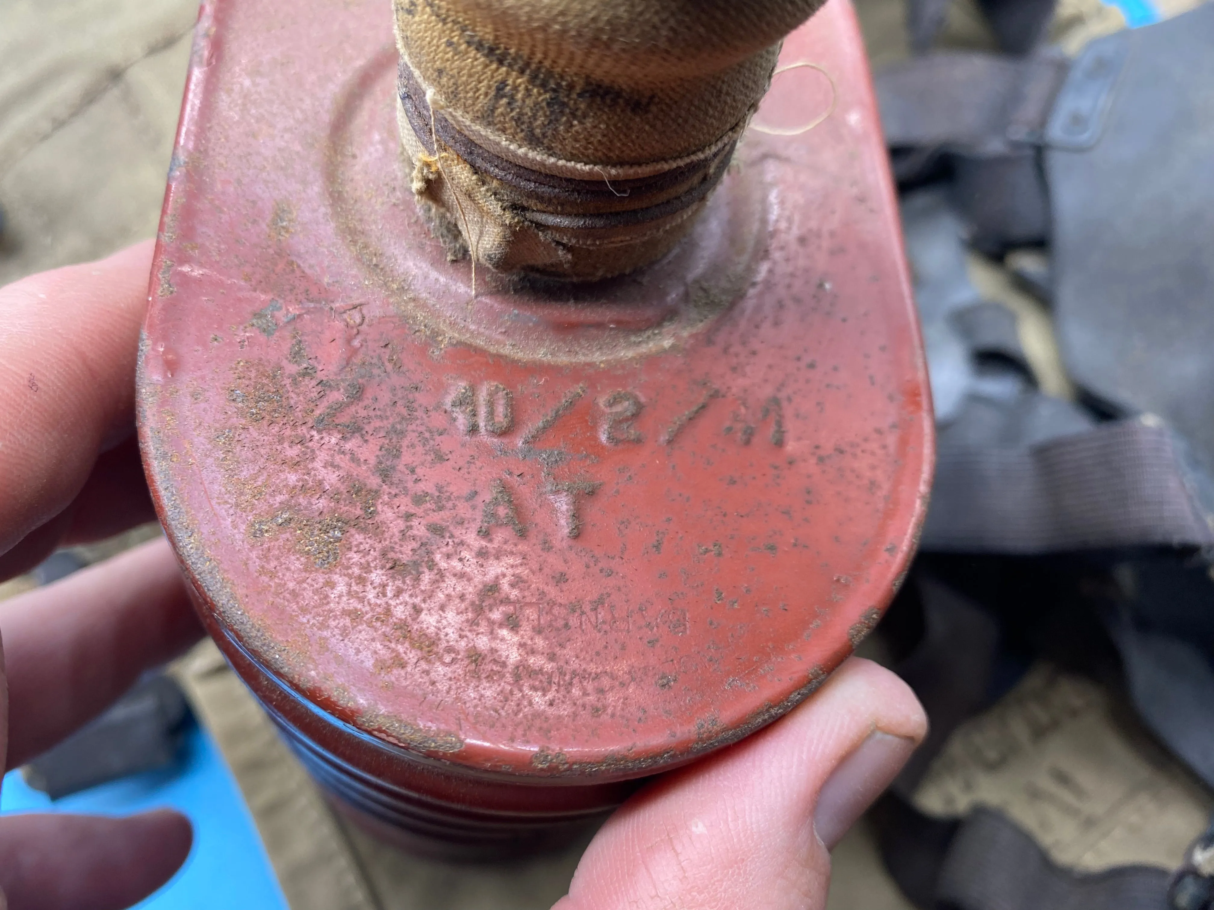 Original WW2 Dated British Army Long-Hose Gas Mask in 1941 Dated Bag