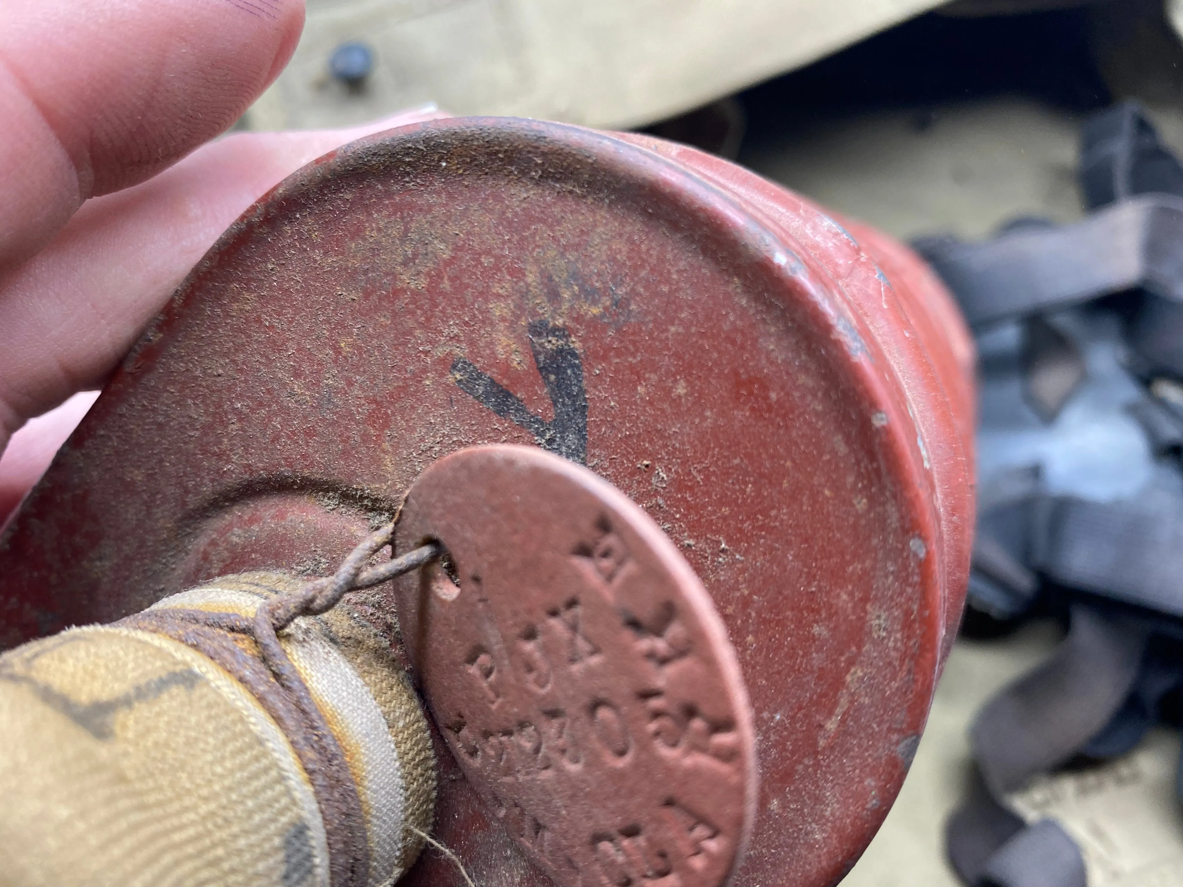 Original WW2 Dated British Army Long-Hose Gas Mask in 1941 Dated Bag