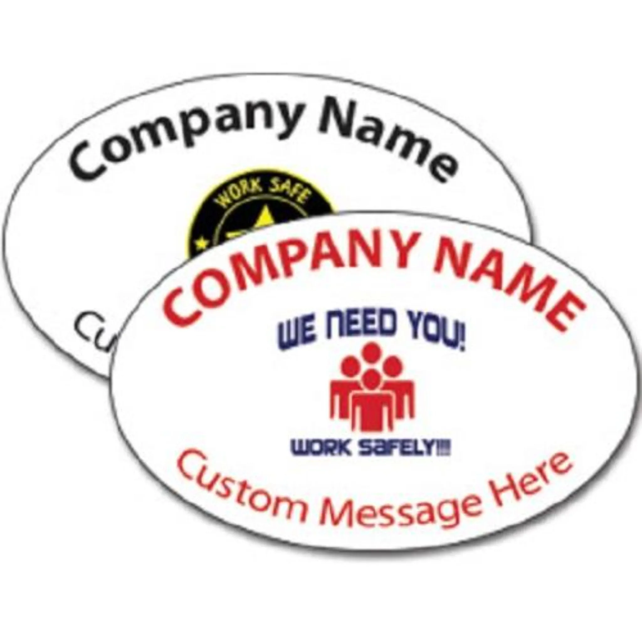 Oval Hard Hat Decal Full Color - #400387