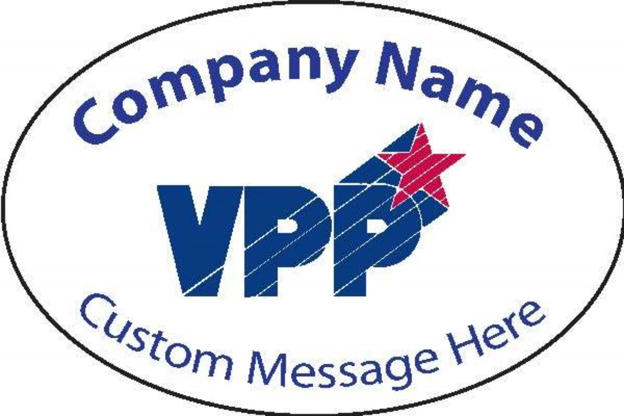 Oval Hard Hat Decal Full Color - #400387