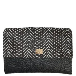 Owen Barry Small Vermont Leather Purse - Chevron Black