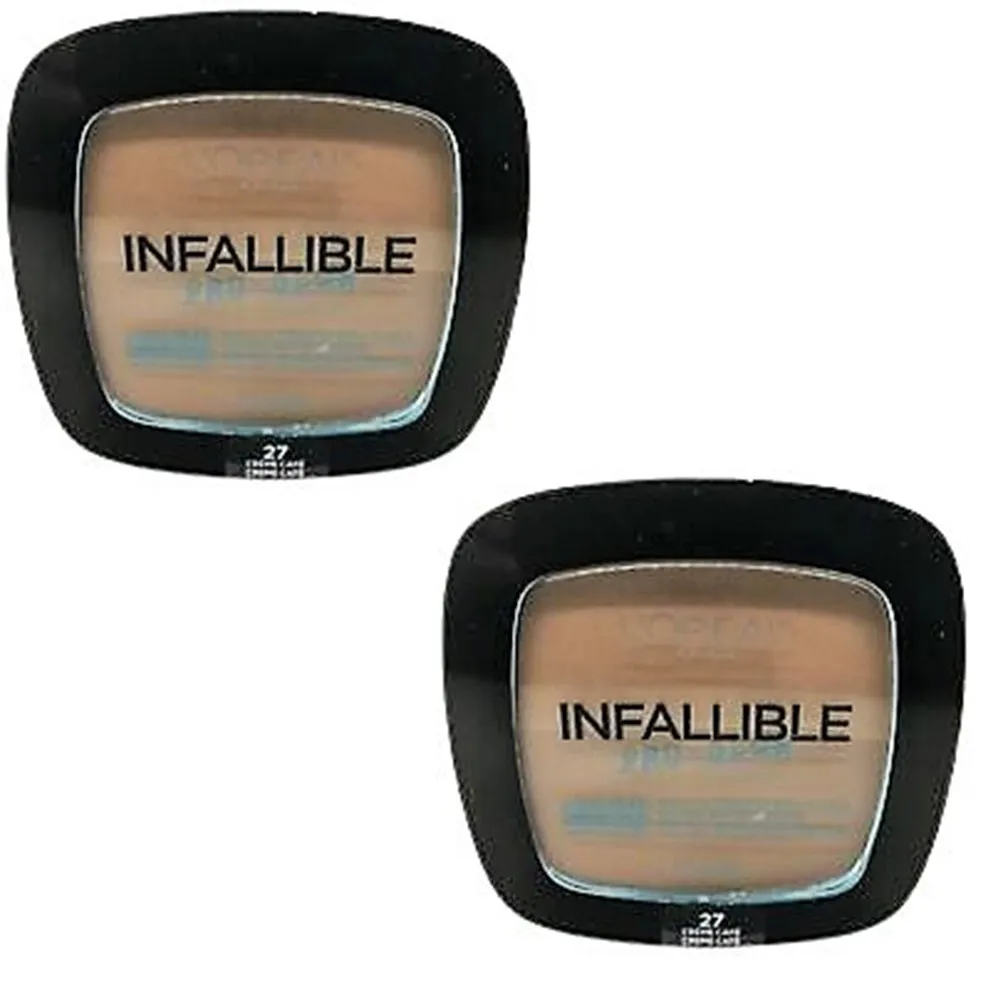 Pack of 2 L'Oreal Paris Infallible Pro Glow Lasting Glow Powder, Creme Cafe (27)