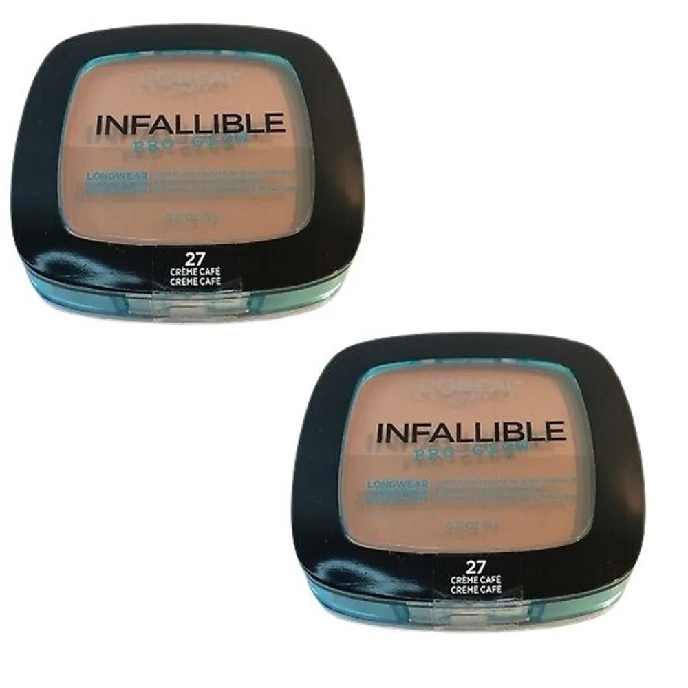 Pack of 2 L'Oreal Paris Infallible Pro Glow Lasting Glow Powder, Creme Cafe (27)